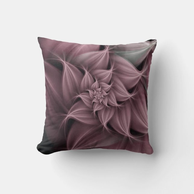 Awesome Rose Flower Fractal  Cushion (Front)