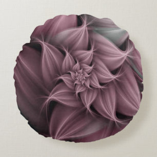 Awesome Rose Flower Fractal Round Cushion