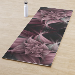 Awesome Rose Flower Fractal Yoga Mat