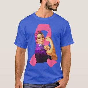 Awesome Rosie The Riveter We Can Do It Breast Canc T-Shirt