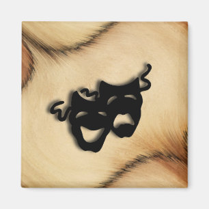 Awesome Rustic Comedy and Tragedy Theatre Design Magnet