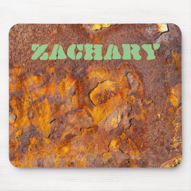 Awesome Rusty Iron Custom Name Mouse Mat (Front)