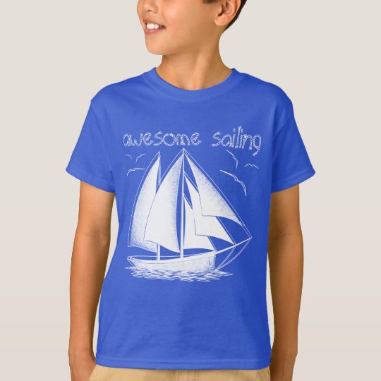 Awesome sailing! nautical, vintage, personalised T-Shirt