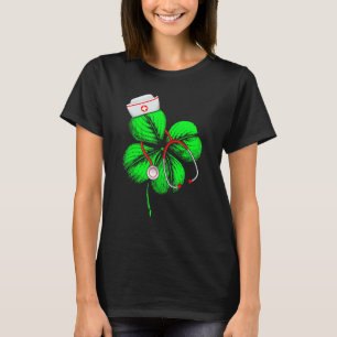 Awesome Saint Patrick S Day Nurse Shamrock Hat Iri T-Shirt