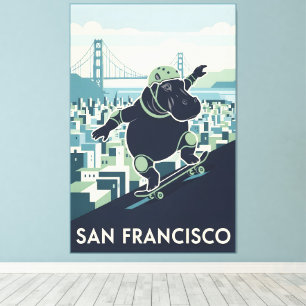 Awesome San Francisco WPA styled canvas print