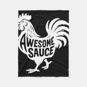 Awesome Sauce Rooster Chicken Fleece Blanket