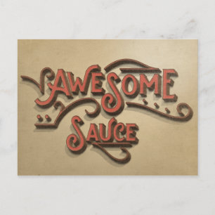 Awesome Sauce Vintage Look Postcard