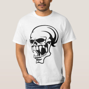 Awesome Scary skull B & W Print - Shirt