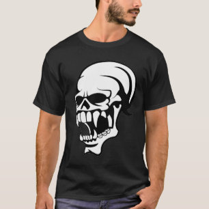 Awesome Scary skull B & W Print - Shirt