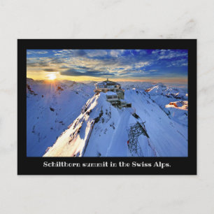 Awesome Schilthorn Cable Car Summit Postcard