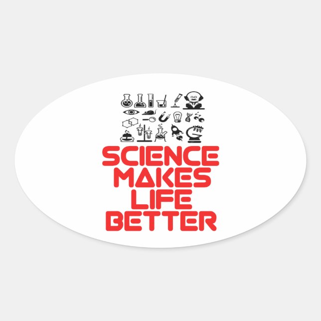 awesome SCIENCE designs Oval Sticker (Front)