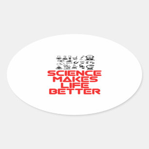 awesome SCIENCE designs Oval Sticker
