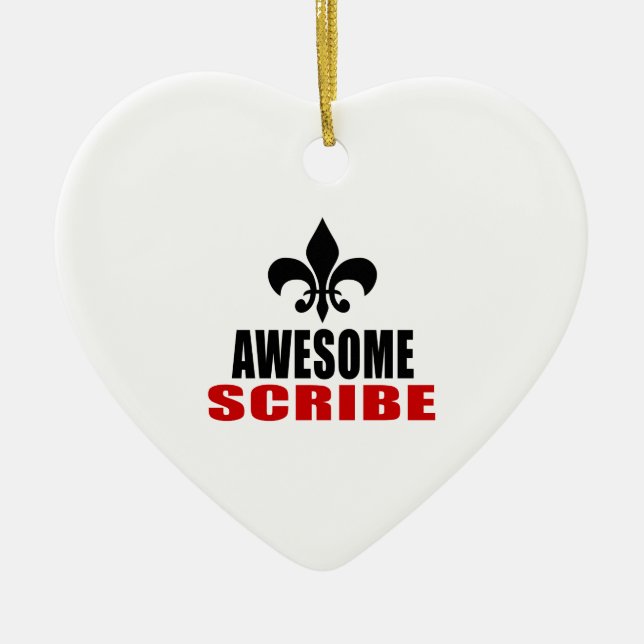 AWESOME SCRIBE CERAMIC TREE DECORATION (Front)