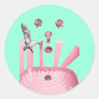 Awesome Seagull Collage sticker