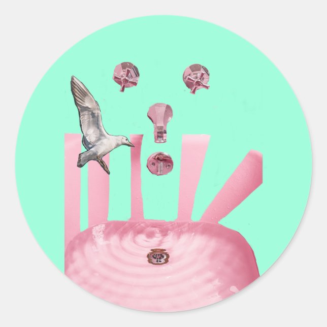 Awesome Seagull Collage sticker (Front)