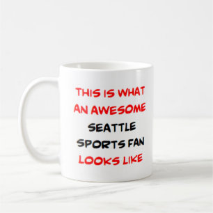 awesome seattle sports fan coffee mug