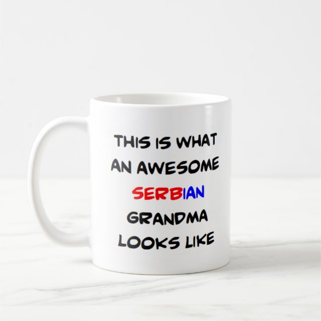 awesome serbian grandma coffee mug (Left)