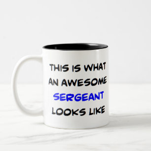 awesome sergeant4 Two-Tone coffee mug