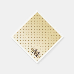 Awesome shining faux glitter gold polka dots napkin