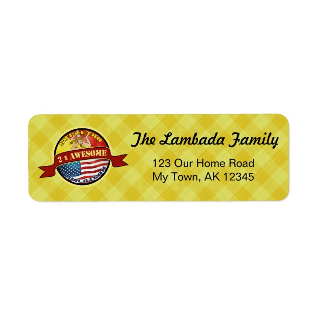 Awesome Sicilian American Address Labels (Front)