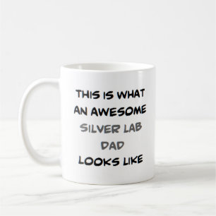 awesome silver lab dad coffee mug