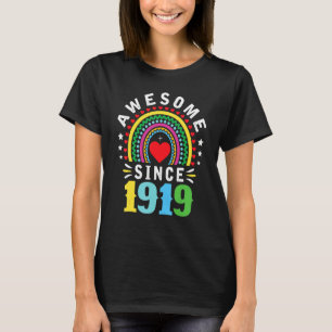 Awesome Since 1919 103rd Birthday Rainbow  Born In T-Shirt