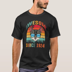 Awesome Since 1924 99th Birthday For Cat T-Shirt