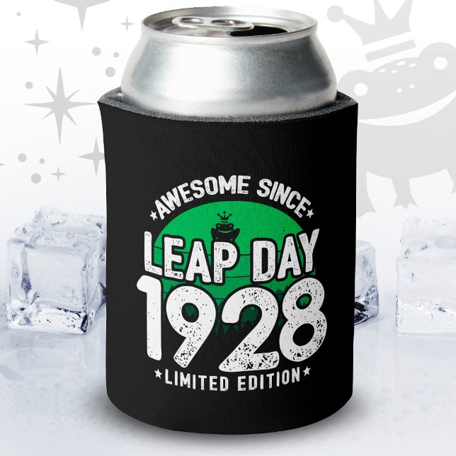 Awesome Since 1928 Leap Year Day Feb 29 Birthday Can Cooler (Creator Uploaded)