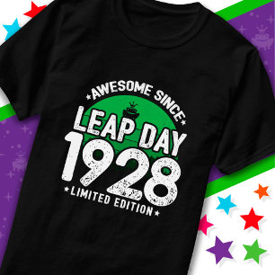 Awesome Since 1928 Leap Year Day Feb 29 Birthday T-Shirt