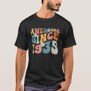 Awesome Since 1935 88th Birthday Retro Born In 193 T-Shirt