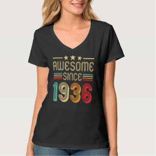 Awesome Since 1936 86th Birthday 86 Years Old Retr T-Shirt