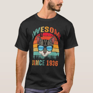 Awesome Since 1936 87th Birthday For Cat T-Shirt