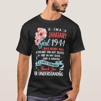 Awesome Since 1944 79th Birthday I'm a January Gir T-Shirt
