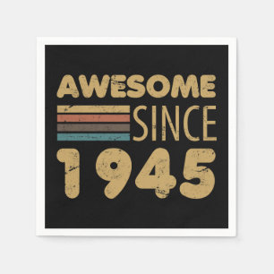 Awesome Since 1945 80th Birthday Napkin