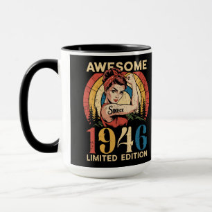 Awesome Since 1946 Retro 80th Women's Birthday   Mug