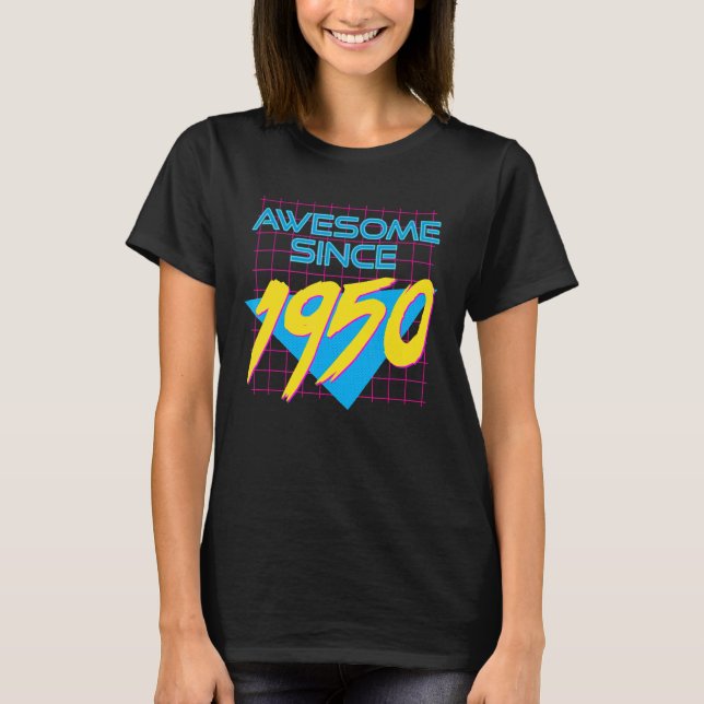 Awesome Since 1950 Cool 72 Years Old Graphic T-Shirt (Front)