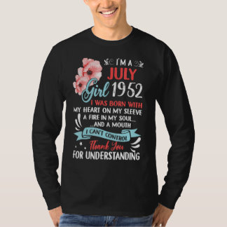 Awesome Since 1952 70th Birthday I'm A July Girl 1 T-Shirt