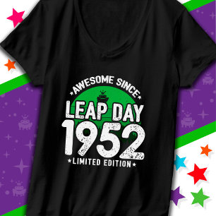 Awesome Since 1952 Leap Year Day Feb 29 Birthday T-Shirt