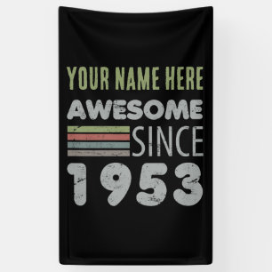 Awesome Since 1953 70th Birthday Banner