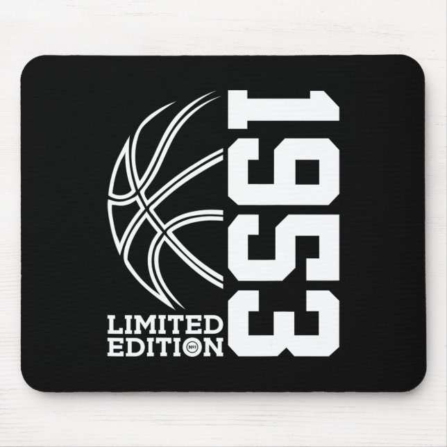 Awesome Since 1953 Birthday Bysketbyll Limited Edi Mouse Mat (Front)
