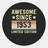 Awesome Since 1953 Retro 69 Years Old Birthday