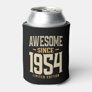 Awesome Since 1954 69th Birthday Can Cooler