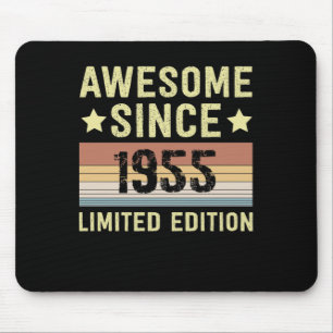 Awesome Since 1955 Retro 67 Years Old Birthday Mouse Mat