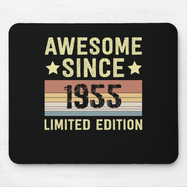 Awesome Since 1955 Retro 67 Years Old Birthday Mouse Mat (Front)