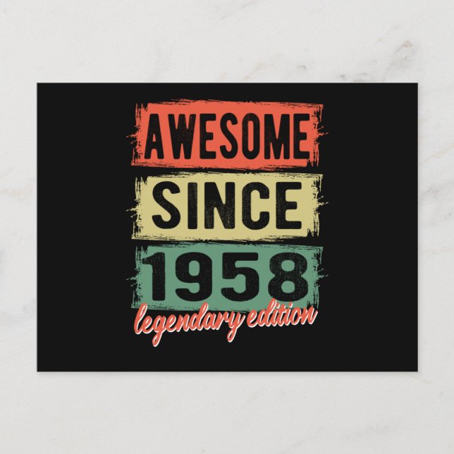 Awesome Since 1958 Postcard (Front)