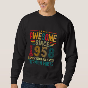 Awesome Since 1958 Vintage 66th Birthday Men Titan Sweatshirt