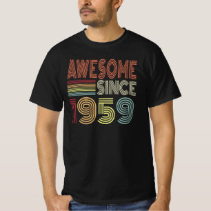 Awesome Since 1959 Retro Born In 1959 Birthday T-Shirt