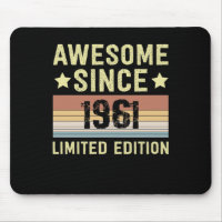 Awesome Since 1961 Retro Funny Birthday Party
