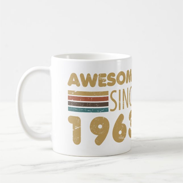 Awesome Since 1963 60th Birthday Coffee Mug (Left)