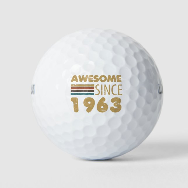 Awesome Since 1963 60th birthday Golf Balls (Front)
